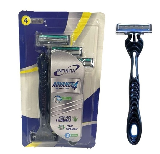 [MG1611] Maquina afeitar infinita hombre acetato x4