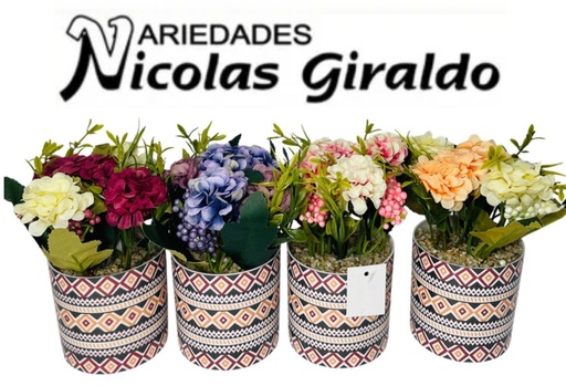 [PT26557] Matera estampada flor artificial flor