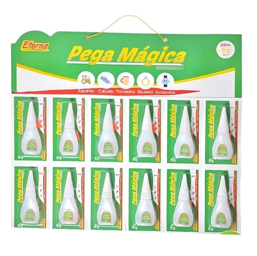 [ET248] Pega magica eterna verde carton x12