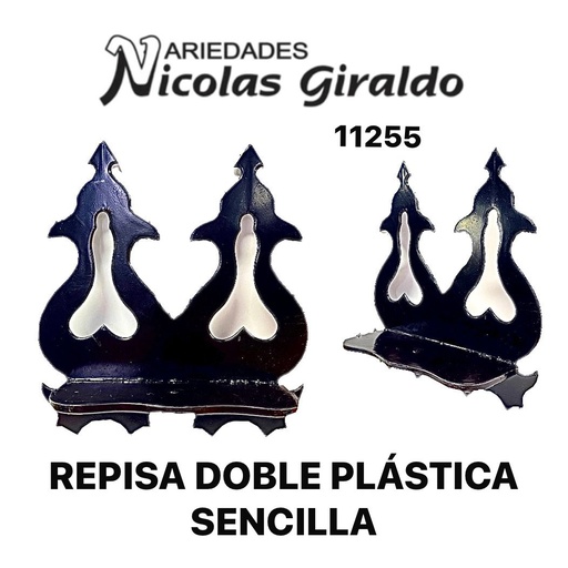 [11255] Repisa doble plastica sencilla