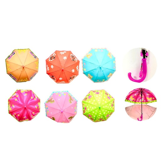 [EP11337] (SE3521)Sombrilla infantil plastica estampada surtida