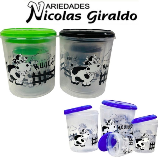 [200437] (200633)Tarro mercado x4 estampado proyecciones 