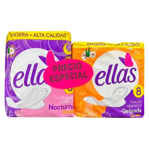 [OF0045N] Toalla ellas nocturna x2 bolsa produsa 