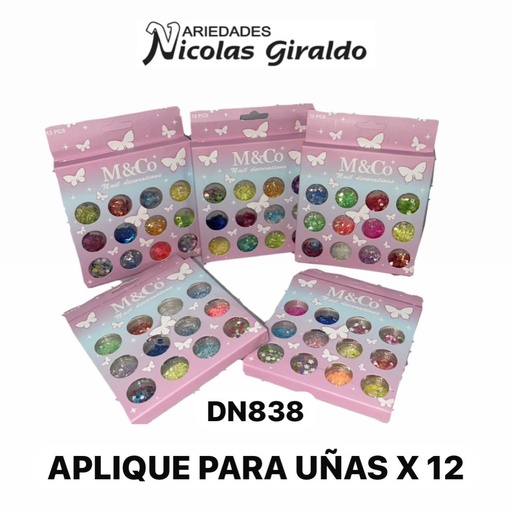 [DN838] Aplique para uñas x12