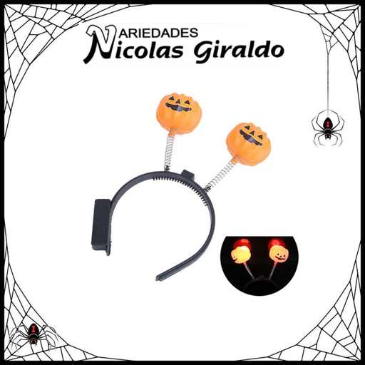 [IF2433] @Diadema halloween antena de calabaza con luz