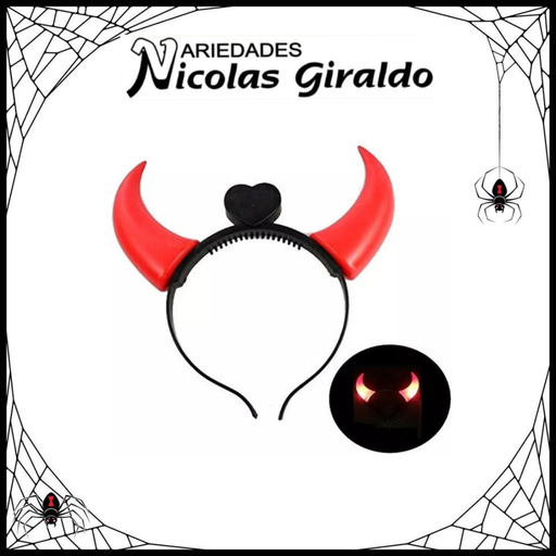 [YN-786] @Diadema halloween cacho con luz DK146