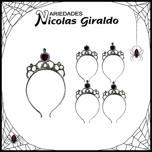 [YN-1348A] @Diadema halloween corona princesa pqt x12