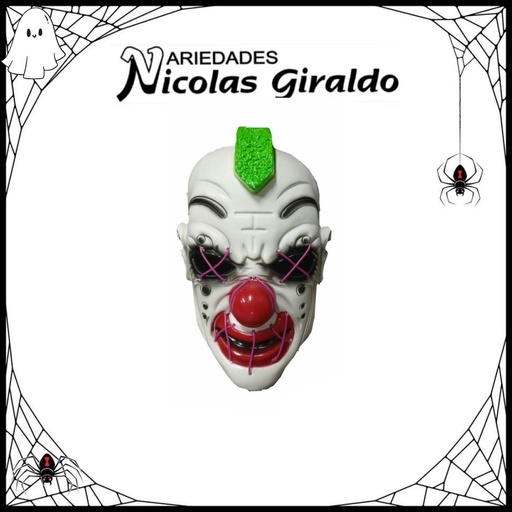 [DK597] @Mascara halloween payaso cresta con luz