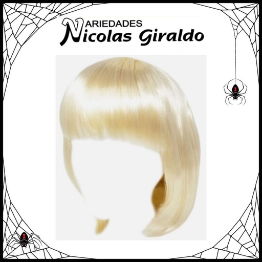 [DK210-RUBI] @Peluca halloween corta rubia