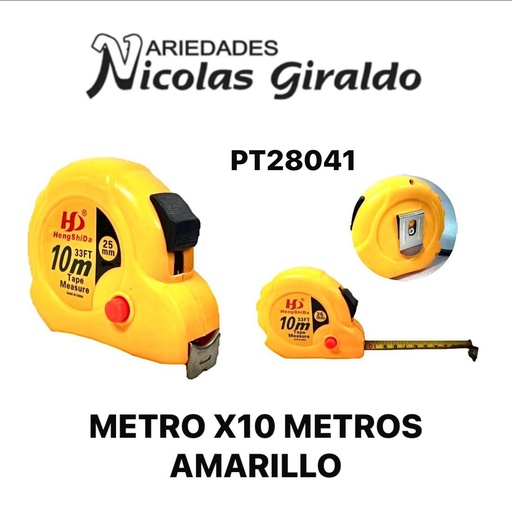 [PT28041] Metro X10 metros amarillo