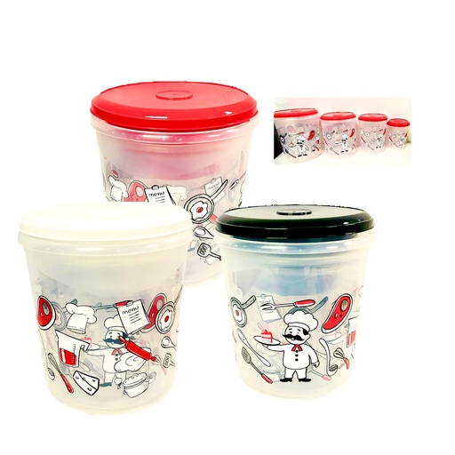 [200759] Tarro mercado x4 estampado chef extra grande proyecciones