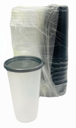 [OWP57] vaso plastico 16 oz con tapa pqt x12 
