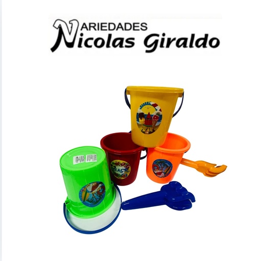 [100263] Balde playero redondo grande proyecciones