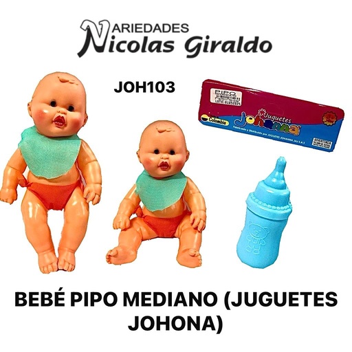 [JOH103] Bebe pipo mediano (juguetes johana)
