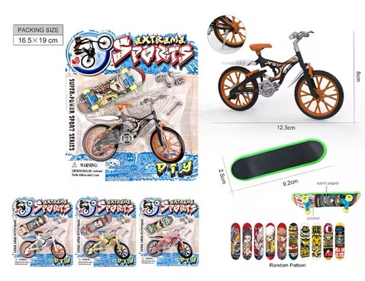 [CA1637] Bicicleta con patineta carton pequeña