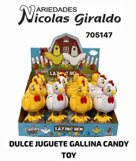 [705147] Dulce juguete gallina candy toy
