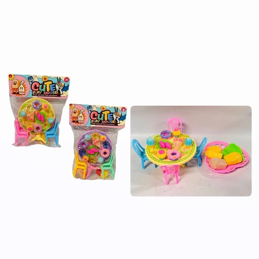 [MG53208] Vajilla infantil bolsa set comida con sillas 