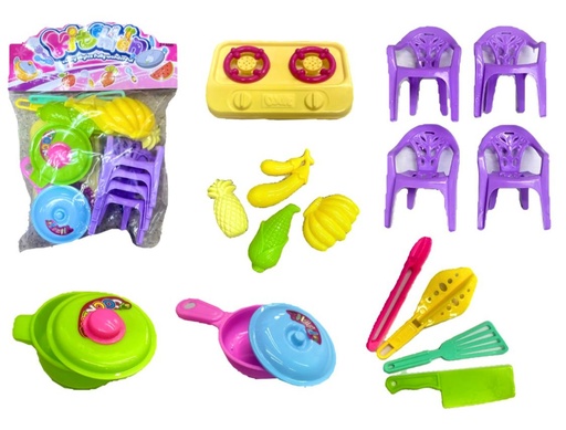 [SE2090] Vajilla infantil bolsa con sillas