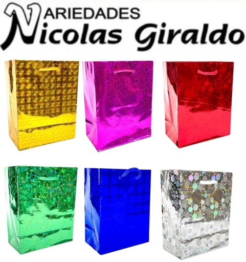 [DK-713] @Bolsa regalo tornasol mini 12x15 PQT X12