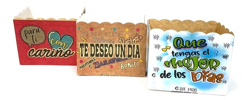 [141406] Caja ancheta cariñito mora policromia x6 unidades