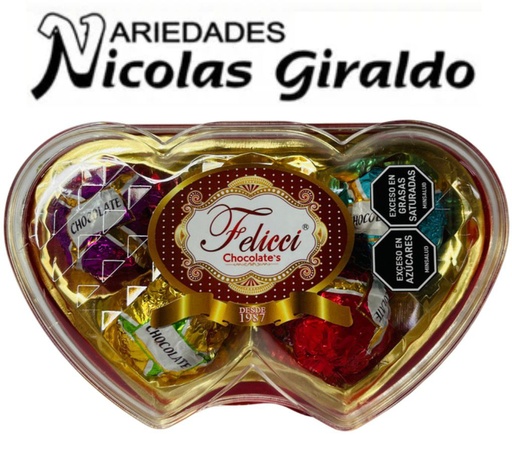 [TH05D] Chocolate feliccie corazon X5 doble