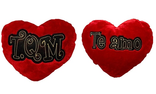 [100296] Cojin corazon rojo 38x48 cariñitos