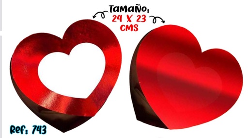 [100743] Corazon grd cariñito metalizado sin mensaje cariñito