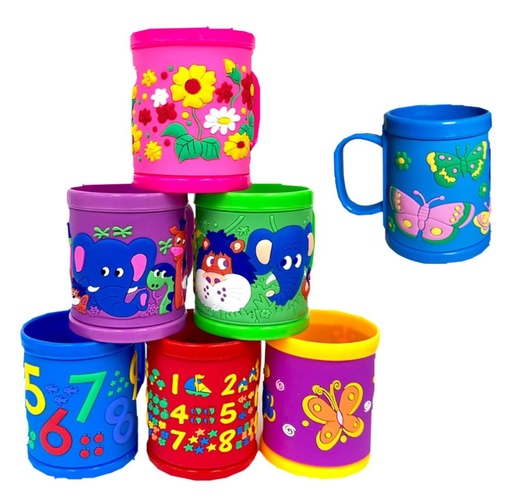 [PT24752] (IF3557)Vaso plastico infantil alto relieve