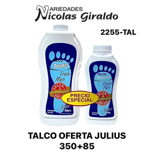 [2255-TAL] Talco oferta julius 350+85