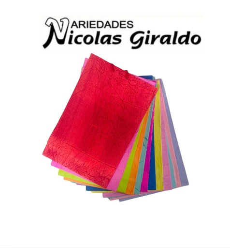 [109020] @Bolsa regalo corrugada unicolor fina grande pqt x12