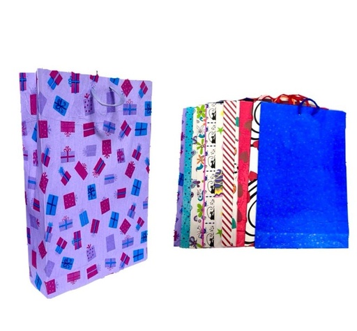 [109070] @Bolsa regalo corrugada estampada fina grd pqt x12