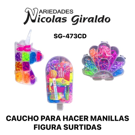 [SG-473CD] Caucho para hacer manillas figura surtidas