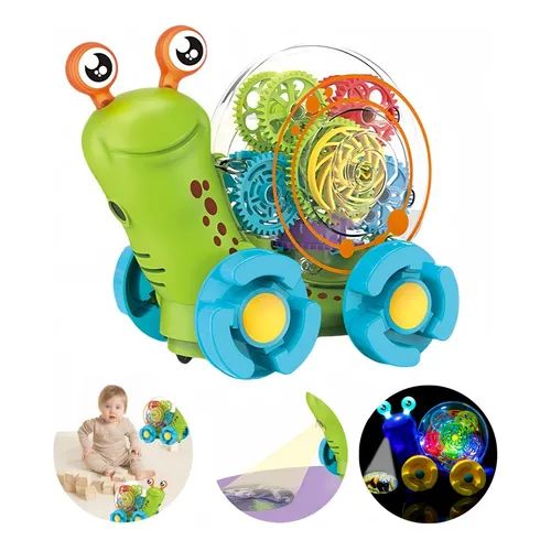 [659B] Caracol luz y sonido transparente 