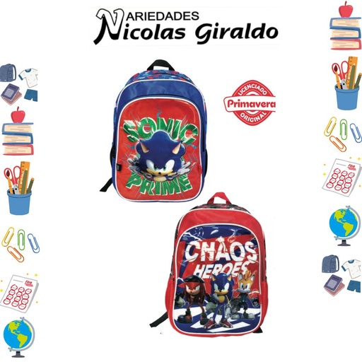 [620-120-2267] Morral primavera personajes grande sonic