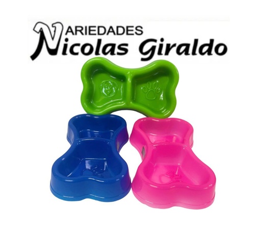 [IP002] Comedero mascota hueso grande PQT X6