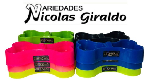 [IP001] Comedero mascota hueso pequeño PQT X12