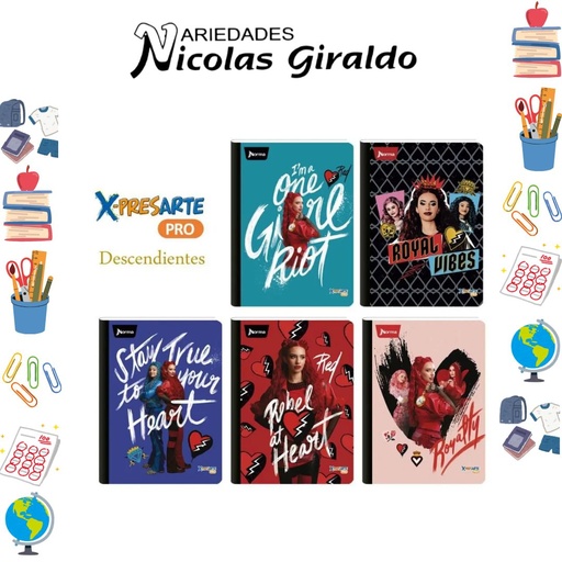 [572540] Cuaderno xpresarte cosido licencia 100H rayas descendientes 