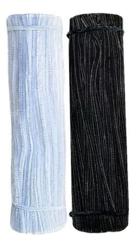 [SE2033] Limpia pipas escolar x50 blanco-negro 