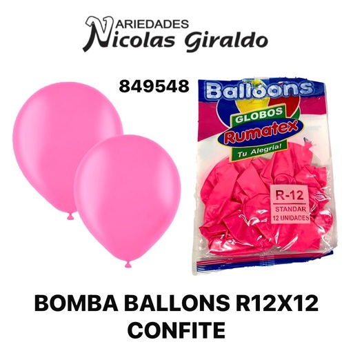 [849548] Bomba ballons r12x12 confite