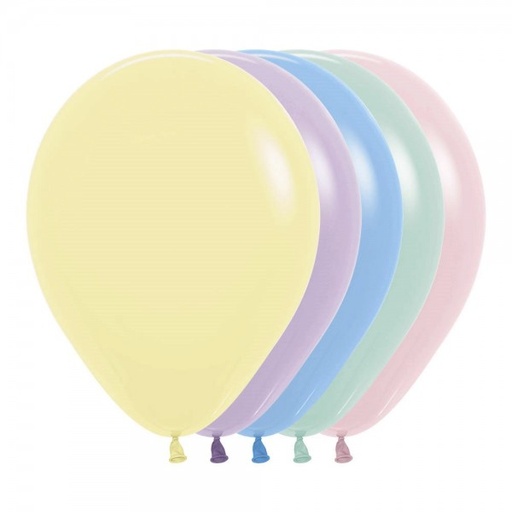[846004] Bomba ballons r12x12 surtido pastel (RR12X12PP)