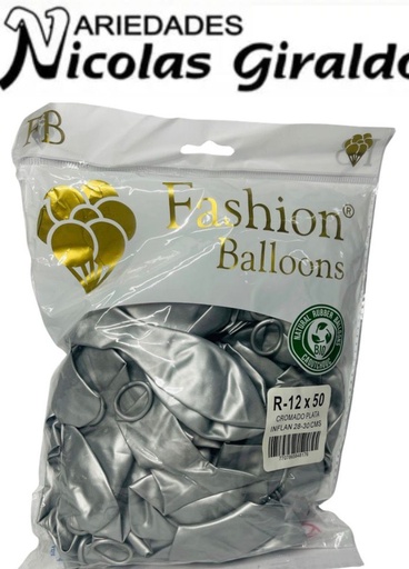 [848176] Bomba ballons r12x50 cromado plata