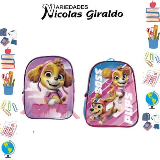 [617-029-2268] Morral primavera personaje pequeño paw pattrol niña