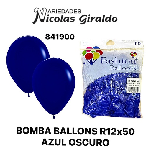 [841900] Bomba ballons r12x50 azul oscura