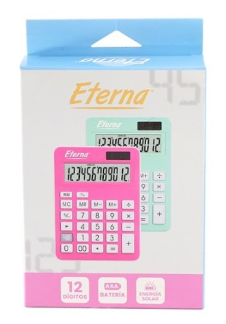 [ET1015] Calculadora eterna 12 digitos color pastel