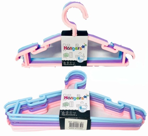 [24WS11-58-1] Gancho bebe redondo color pastel x6 