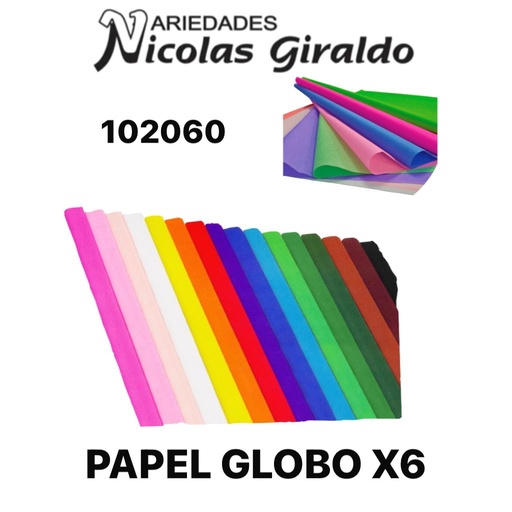 [102060] Papel globo x6 