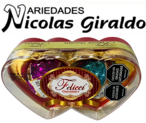 [TH02] Chocolate feliccie doble corazon x2