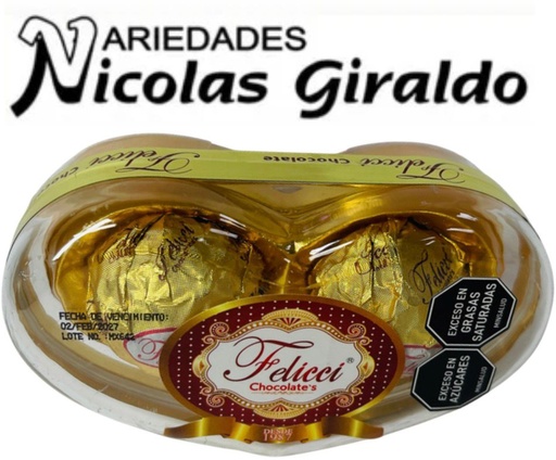 [TH02-1] Chocolate feliccie corazon x2 
