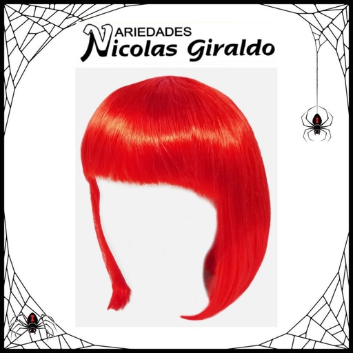 [DK210-ROJA] @Peluca halloween corta roja