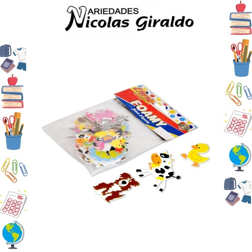 [ET489] Figura foamy animales domesticos